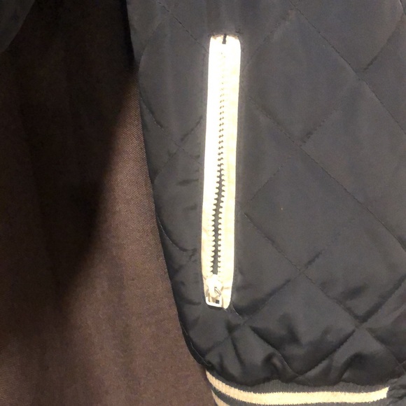 Blue Inc Diamond quilted Baseball Bomber jacket - Picture 3 of 7